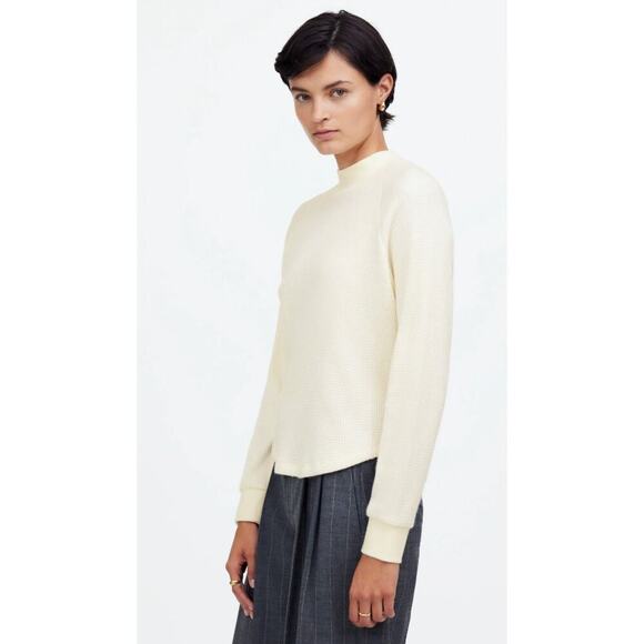 Madewell Waffle-Knit Long-Sleeve Crewneck Tee - Picture 1 of 6